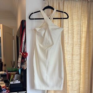 Likely Cream Halter Midi Dress